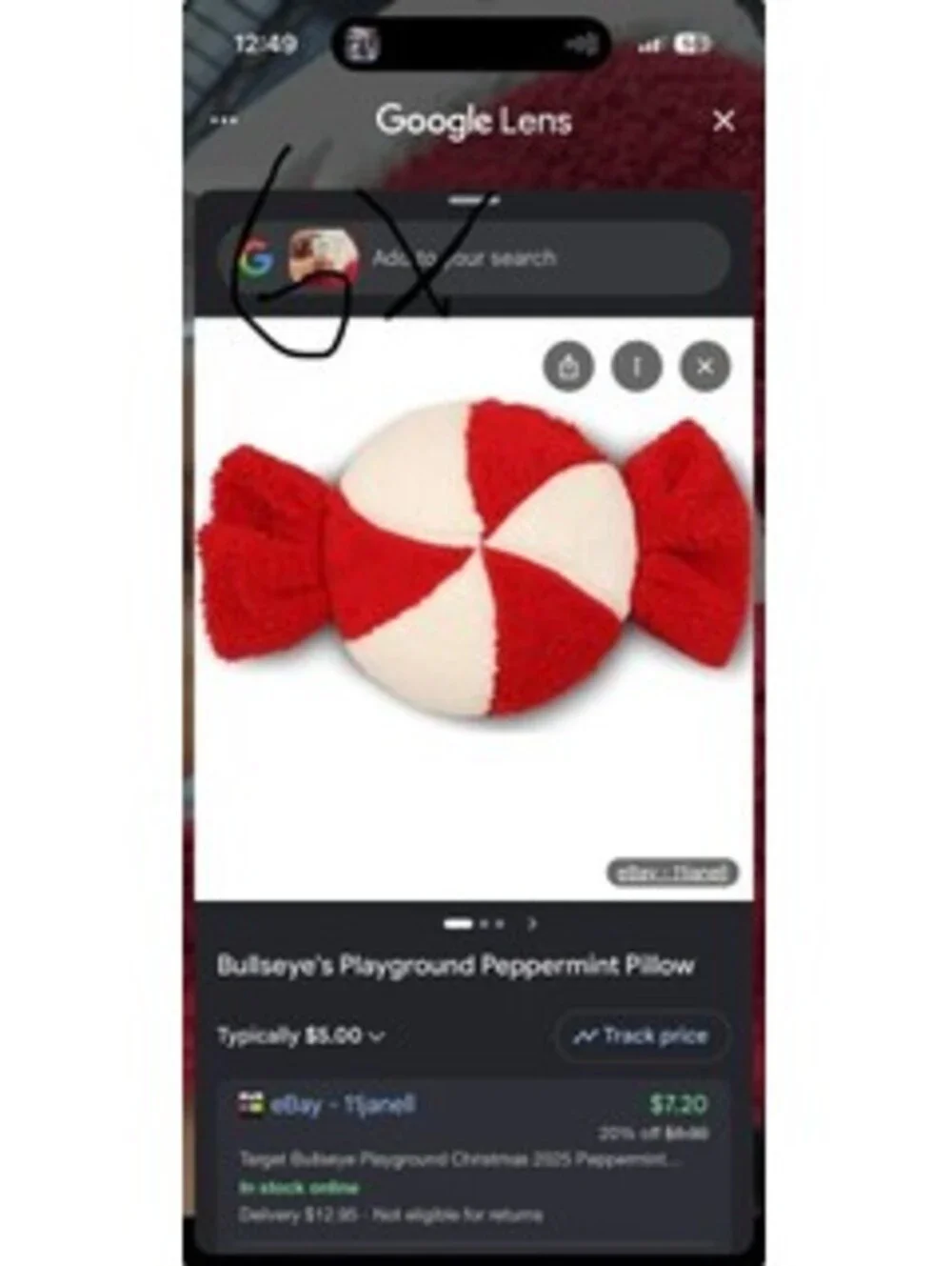 Bullseye's Playground Peppermint Pillow Plush Toy
